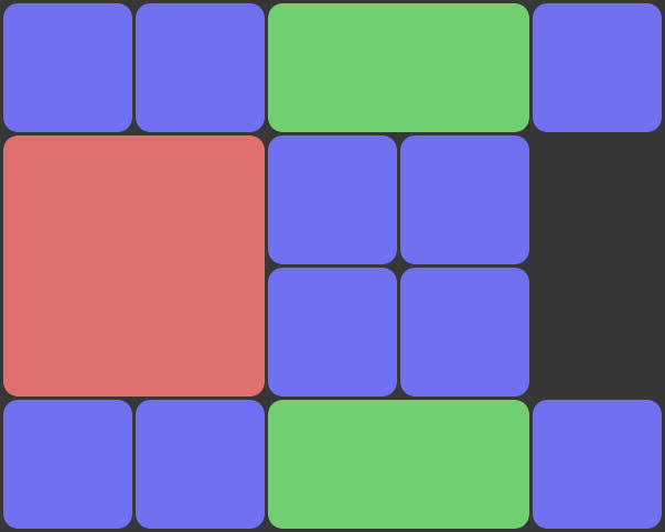 Game of Klotski - simple variant animation in 17 moves