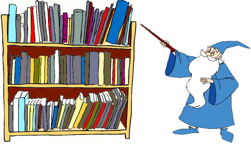 wizard with books